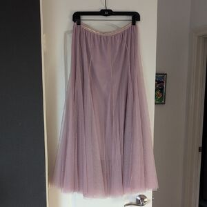 Elegant Pale Pink Tulle Skirt